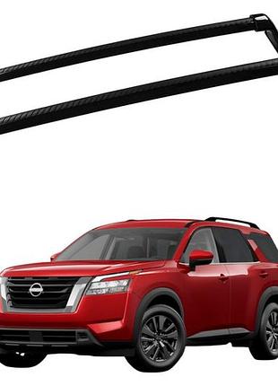 Багажник (поперечины) на рейлинги oem (2 шт) серый для nissan pathfinder r53 2021- гг