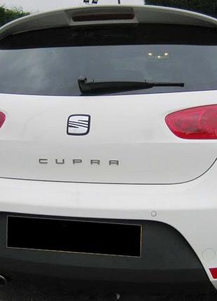 Спойлер dpt v-4 (2009-2012, черный глянец) для seat leon
