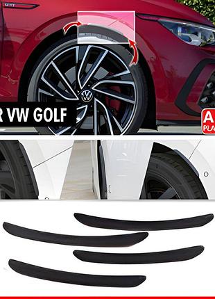 Расширители арок dpt (4 шт, черные) для volkswagen golf 7/e-golf 2012-2020 гг