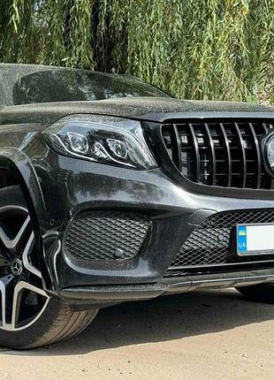 Передняя решетка gt panamericana черная (для gls) для mercedes gl/gls сlass x166 2012-2019 гг