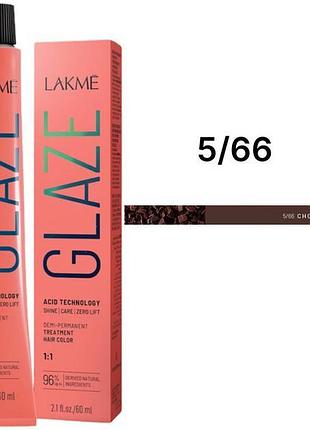 Краска для волос lakme полуперманентная кислотная технология glaze color acid technology 5.66 chocolate 60 мл