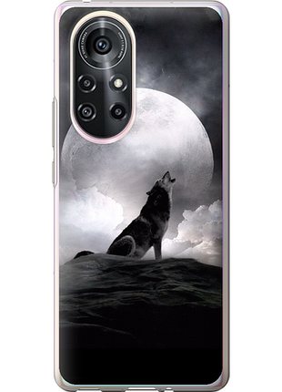 Чехол на huawei nova 8 pro воющий волк из силикона fch_0175377