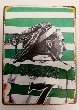 Футбольная табличка, декор легендарный henrik larsson 2