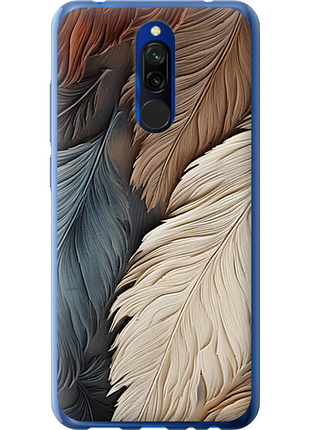 Чехол на xiaomi redmi 8 листья в стиле бохо из силикона fch_0003942