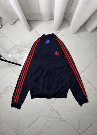 Adidas originals firebird track top navy/red s