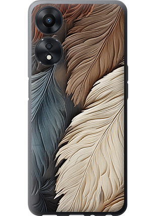 Чехол на oppo a58 5g листья в стиле бохо из силикона fch_0164356
