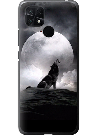 Чехол на xiaomi poco c40 воющий волк из силикона fch_0017125