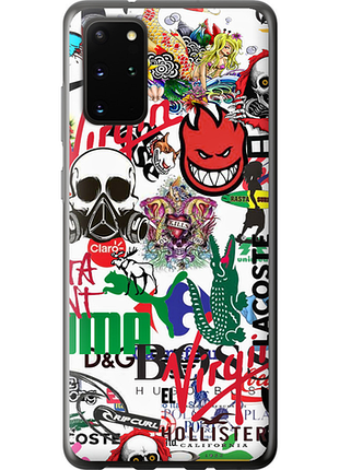 Чехол на samsung galaxy s20 plus many different logos из пластика fch_0000488