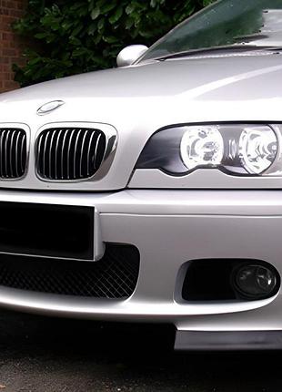 Накладка на передній бампер flap dpt (чорний глянець) для bmw 3 серія e46 1998-2006 рр