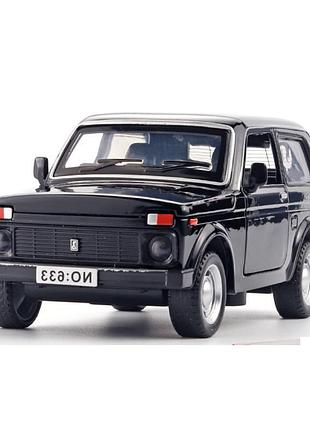 Lada jeep "нива" чорная масштаб 1:32