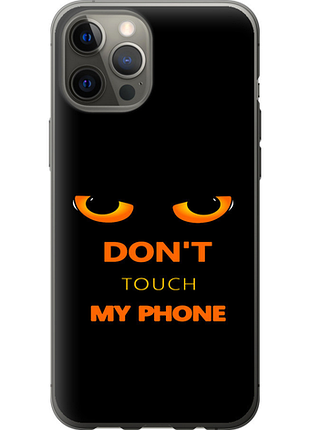 Чехол на iphone 12 pro max don't touch the phone из пластика fch_0156768