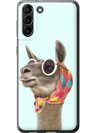 Чехол на samsung galaxy s21 plus модная лама из пластика fch_0077047