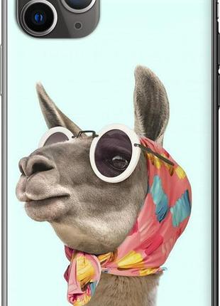 Чехол на iphone 11 pro max модная лама из пластика fch_0162055