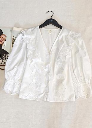 Белая блуза h&amp;m 3