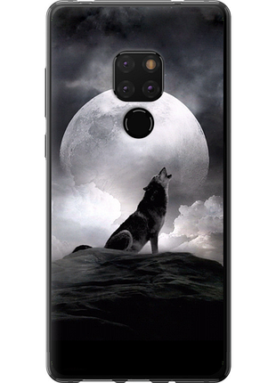 Чехол на huawei mate 20 воющий волк из пластика fch_0175388