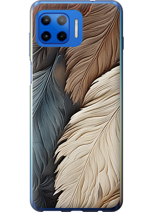 Чехол на motorola moto g plus листья в стиле бохо из силикона fch_0175467