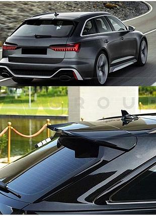 Спойлер dpt v2 (avant, черный глянец) для ауди a6 c8 2018–2025 гг