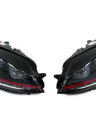 Передние фары red-v2 (2012-2017, динамические поворотники, 2 шт.) для volkswagen golf 7/e-golf