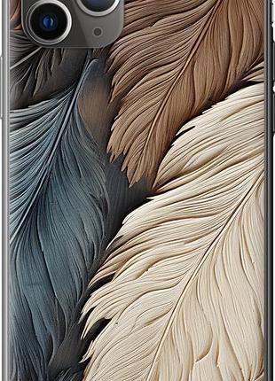 Чехол на iphone 11 pro max листья в стиле бохо из пластика fch_0164320