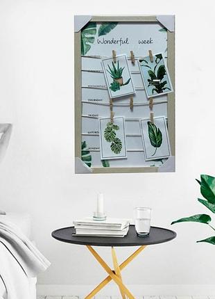 Настенный мудборд (moodboard) ежедневник wanderfull week для фото 50см