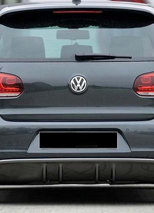 Задній дифузор dpt v-3 (для gti, чорний глянець) для volkswagen golf 6 2008-2014 рр