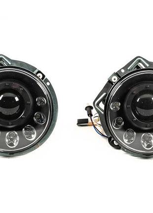 Передние фары manor black led (2006-2017) для mercedes g сlass w463
