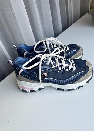 Кросівки skechers, 35 розмір, колір синьо-сірий