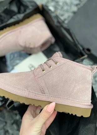 Ugg neumel pink, женские шикарные зимние угги/ботинки с мехом