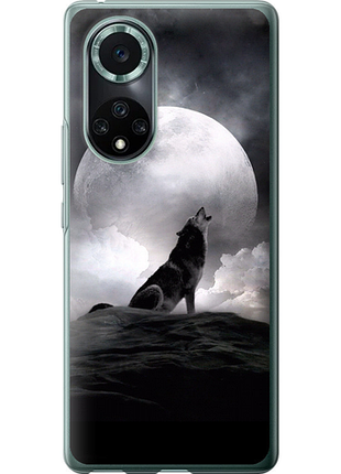 Чехол на huawei nova 9 pro воющий волк из силикона fch_0175378