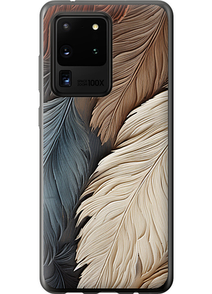 Чехол на samsung galaxy s20 ultra листья в стиле бохо из пластика fch_0003997