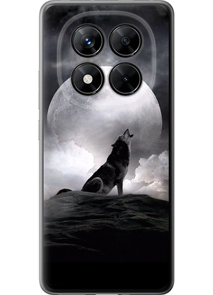 Чехол на xiaomi poco x7 воющий волк из силикона fch_0158611