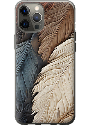 Чехол на iphone 12 pro max листья в стиле бохо из пластика fch_0164323