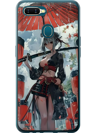 Чехол на oppo axiaomi 12 гейша-воин из силикона fch_0175235