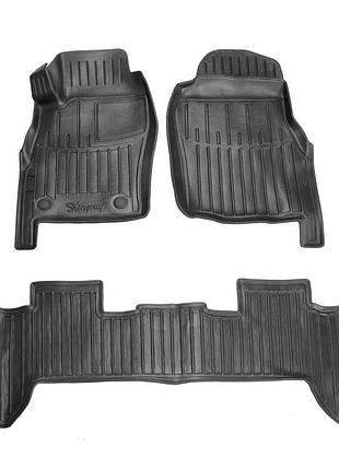 Резиновые коврики stingray 3d (5 дверей, 3 шт.) для nissan patrol y61 1997-2011 гг