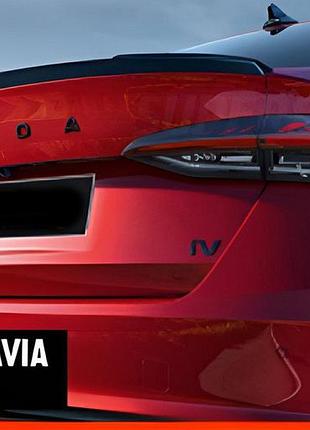 Спойлер dpt v-1 (черный глянец) для skoda octavia iv a8 2020- гг