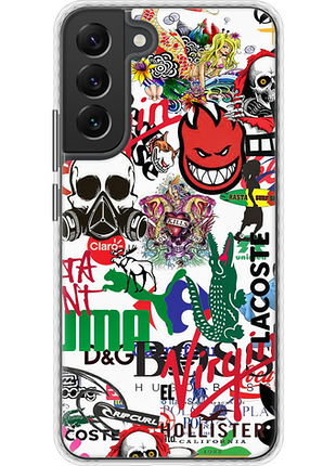 Чехол на samsung galaxy s22 plus many different logos bumper fch_0175717