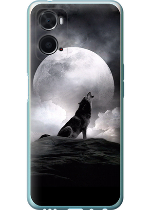 Чехол на oppo a76 воющий волк из силикона fch_0158520