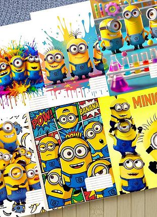 Набор тетрадей миньоны minions на скобе 18 листов линия (34014)