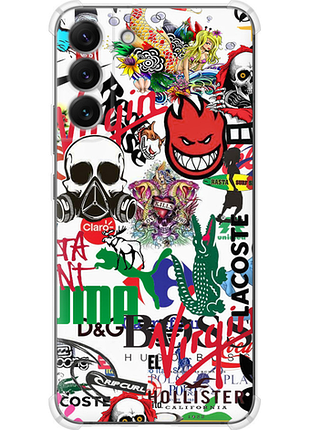 Чехол на samsung galaxy s22 plus many different logos из силикона fch_0175730
