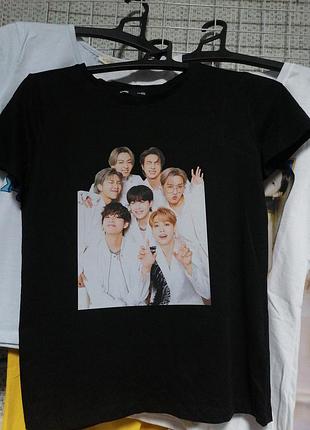 Футболка бтс bts чорна