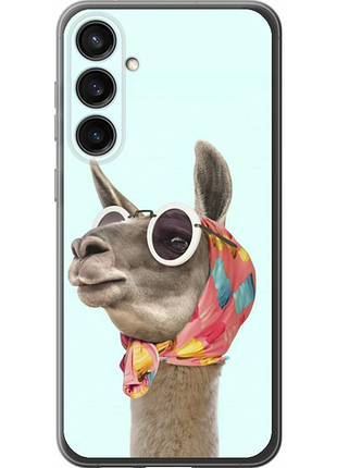 Чехол на samsung galaxy s23 fe модная лама из силикона fch_0175654