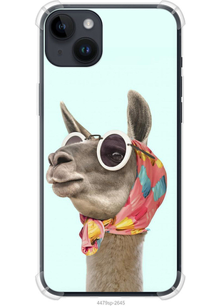 Чехол на iphone 14 plus модная лама из силикона fch_0162077