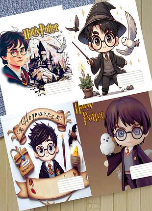 Набор зошитів гаррі поттер harry potter клітинка 18 аркушів 4 шт (30964)