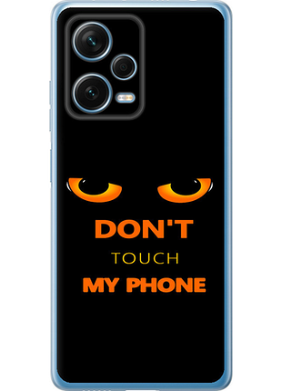 Чехол на xiaomi redmi note 12 pro+ 5g don't touch the phone из силикона fch_0156793
