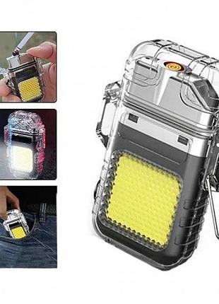 Электроимпульсная зажигалка flashlight спиральная usb зажигалка с фонариком