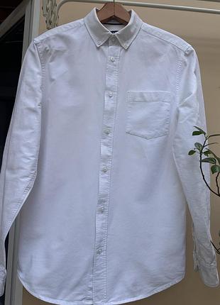 Сорчка чоловіча від h&m, біла, бавовняна, розмір s. 2