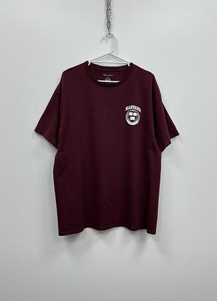Шикарна футболка champion harvard university printed t-shirt burgundy