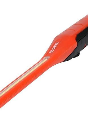 Фонарь led-диодный аккумул. yato li-ion 3.7в, 7+3вт, 60-600/120лм, крюк магнит, зарядное устройство [20], yt08519