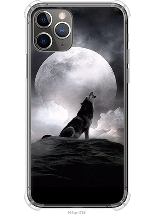 Чехол на iphone 11 pro воющий волк из силикона fch_0158632