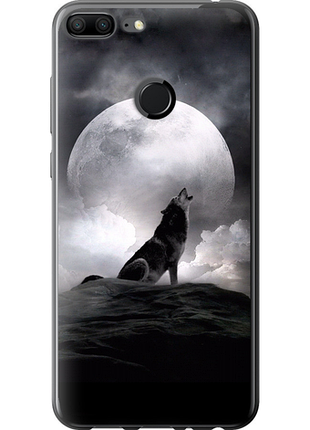Чехол на huawei honor 9 lite воющий волк из пластика fch_0175382